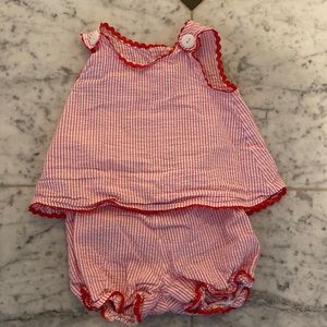 DONDOLO Searsucker pink and red set